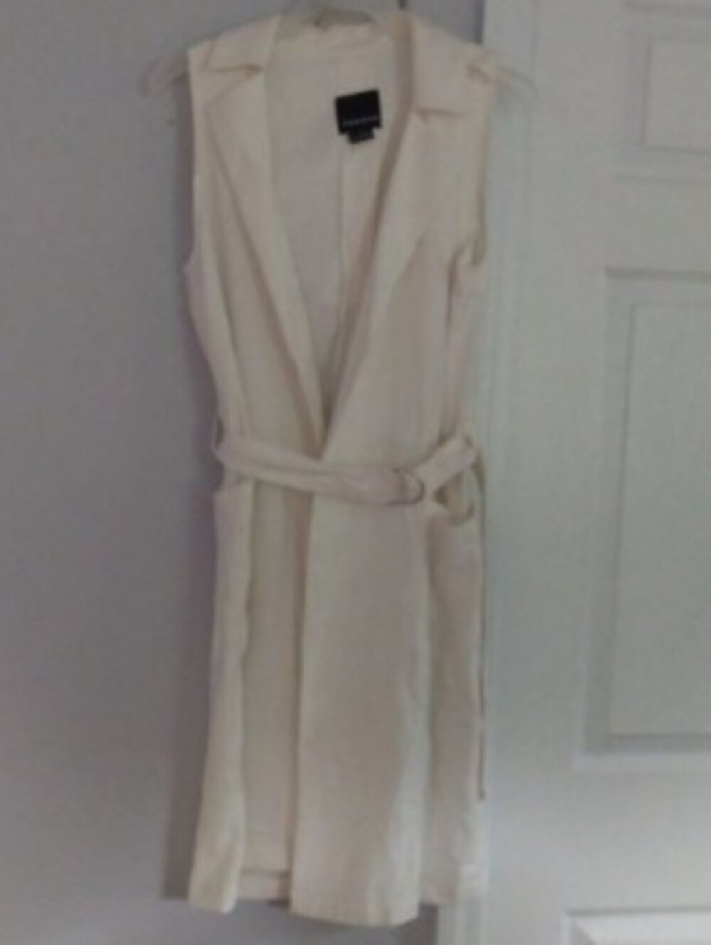 Trouve Women's Blazer Style Tunic Length Belted Vest XS